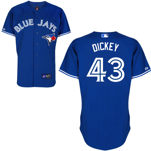 R-A Dickey #43 mlb Jersey-Toronto Blue Jays Women's Authentic Alternate Blue Baseball Jersey